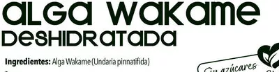 Lista de ingredientes del producto Alga Wakame Trevijano 70 g