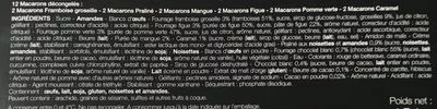 Lista de ingredientes del producto 12 macarons Plaisir patissier 