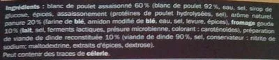 Lista de ingredientes del producto Culinea Hähnchen Cordon Bleu Culinea, Gebr. Stolle 500 g