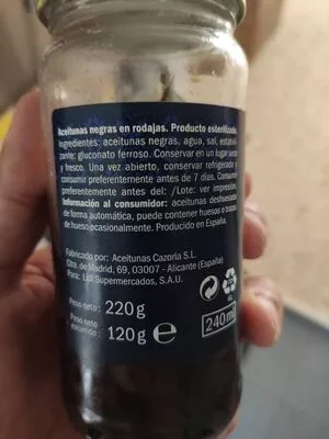 Lista de ingredientes del producto  Italiamo 220 g