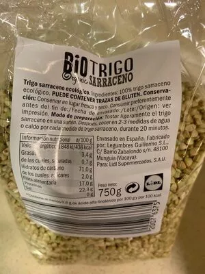 Lista de ingredientes del producto Trigo Sarraceno Campo Largo 750 g