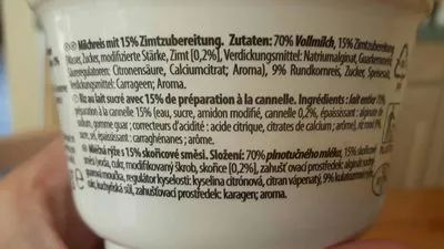 Lista de ingredientes del producto Milchreis  Zimt Landfein 200 g