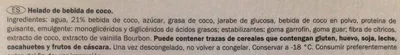 Lista de ingredientes del producto Bombón Coco con bebida de coco vegetal Gelatelli 240 g (4 x 60 g), 360 ml (4 x 90 ml)