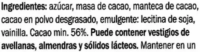 Lista de ingredientes del producto Edel-Zartbitter-Schokolade Venezuela 56% Kakao J.D. Gross 125 g (3 x 41,7 g)