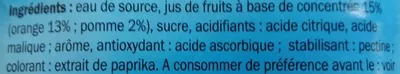 Lista de ingredientes del producto Plein sud Orange Plein Sud 2 L