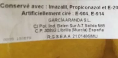 Lista de ingredientes del producto Limones Aranda 1 Kg