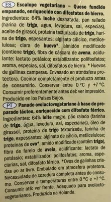 Lista de ingredientes del producto Escalope panado vegetariano My Best Veggie 180 g