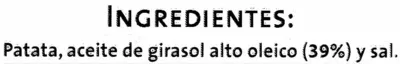 Lista de ingredientes del producto Patatas fritas lisas "SnackDay" Snack Day 170 g
