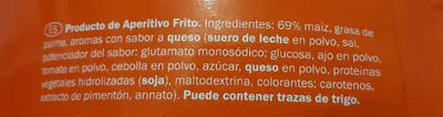 Lista de ingredientes del producto Tex-Mex Snack Day 150 g