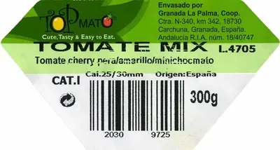 Lista de ingredientes del producto Tomate cherry mix Topmato 300 g