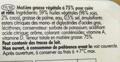 Lista de ingredientes del producto Margarine  500 g