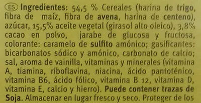 Lista de ingredientes del producto Galletas Minis Sondey 250 g