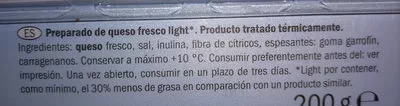 Lista de ingredientes del producto Goldessa Queso fresco light Goldessa 200 g