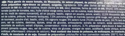 Lista de ingredientes del producto Pizza Arrabbiata Italiamo 400 g