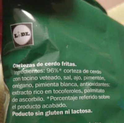 Lista de ingredientes del producto Torreznos de cerdo  