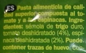 Lista de ingredientes del producto Letras tricolor Combino 500 g