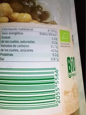 Lista de ingredientes del producto Garbanzo Campo Largo 