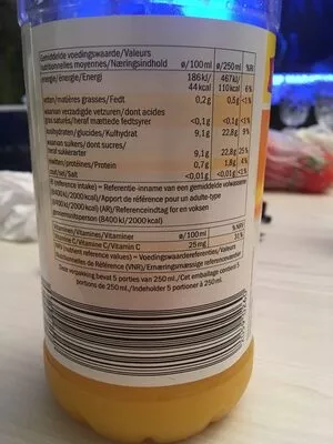 Lista de ingredientes del producto Orange juice Solevita 