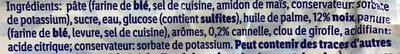 Lista de ingredientes del producto Baklava Eridanous 390 g, 10 pièces de 39 g