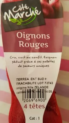 Lista de ingredientes del producto Oignons rouges  