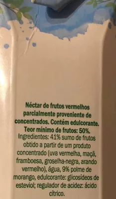 Lista de ingredientes del producto Frutos Vermelhos LIGHT Solevita 