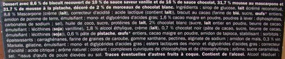 Lista de ingredientes del producto Choco Pistachio ITALIAMO, LIDL 500 g