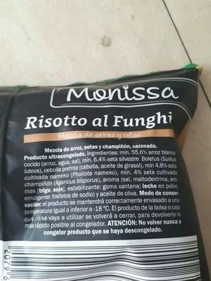 Lista de ingredientes del producto Risotto monissa 