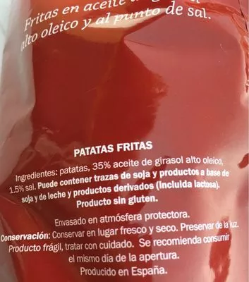 Lista de ingredientes del producto Chips Snack Day 