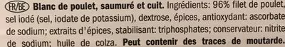 Lista de ingredientes del producto Hähnchenbrust Dulano 100 g