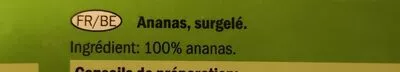 Lista de ingredientes del producto Ananas surgelé  