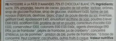 Lista de ingredientes del producto Marzipan petits fours Hema 150 g