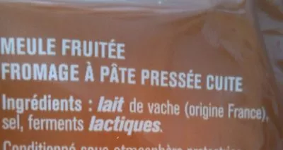 Lista de ingredientes del producto Meule fruitée Étoile d'Or 350 g