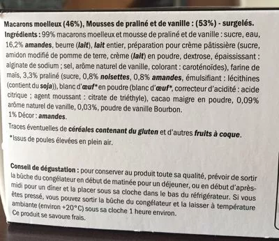 Lista de ingredientes del producto Succès Praline Vanille Deluxe 