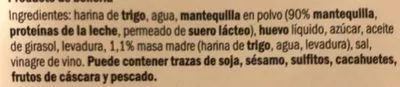 Lista de ingredientes del producto Medias noches Lidl 