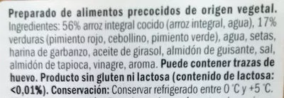 Lista de ingredientes del producto 2 burgers vegetales arroz integral y verduritas My Best Veggie 180g (2 x 90 g)