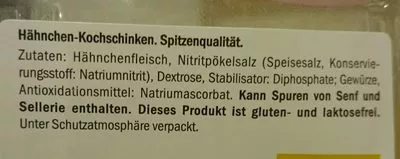 Lista de ingredientes del producto Hähnchen-Kochschinken Dulano 200g