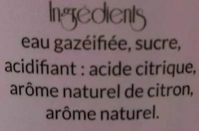 Lista de ingredientes del producto Limonade saveur Sureau L'Abeille 25cL