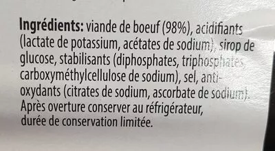 Lista de ingredientes del producto Rosbif cuit délifin 100g