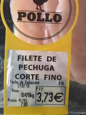 Lista de ingredientes del producto   