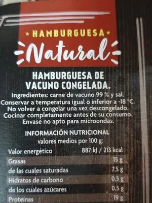 Lista de ingredientes del producto   2 x 120 g