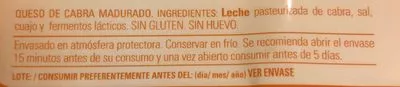 Lista de ingredientes del producto Cabra entrepinares 