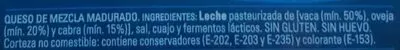 Lista de ingredientes del producto Queso Semicurado cortado en cuñitas Entrepinares 0,271 kg (variable)