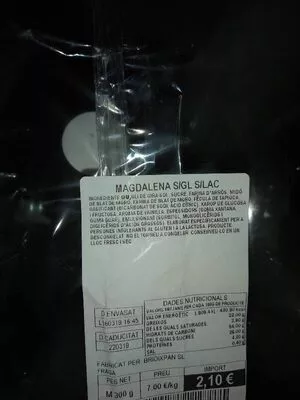 Lista de ingredientes del producto Magdalenas sin gluten sin lactosa Mercadona 