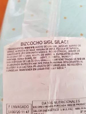 Lista de ingredientes del producto Pa pessic S/GL S/LAC mercadona 