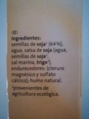 Lista de ingredientes del producto Tofu ahumado GutBio Gutbio 250 g