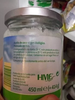 Lista de ingredientes del producto Aceite de coco virgen ecológico Gutbio 445 ml