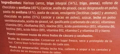 Lista de ingredientes del producto Choco pillows GoldenBrige 