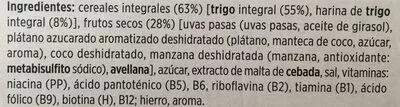 Lista de ingredientes del producto Style fruta y fibra Goldenbridge 