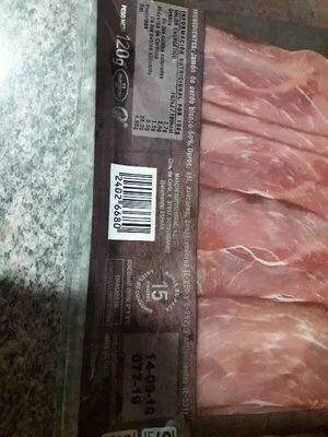 Lista de ingredientes del producto Jamón serrano reserva Campo de los Nogales 