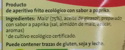 Lista de ingredientes del producto Tortillas de maíz GutBio 125 g